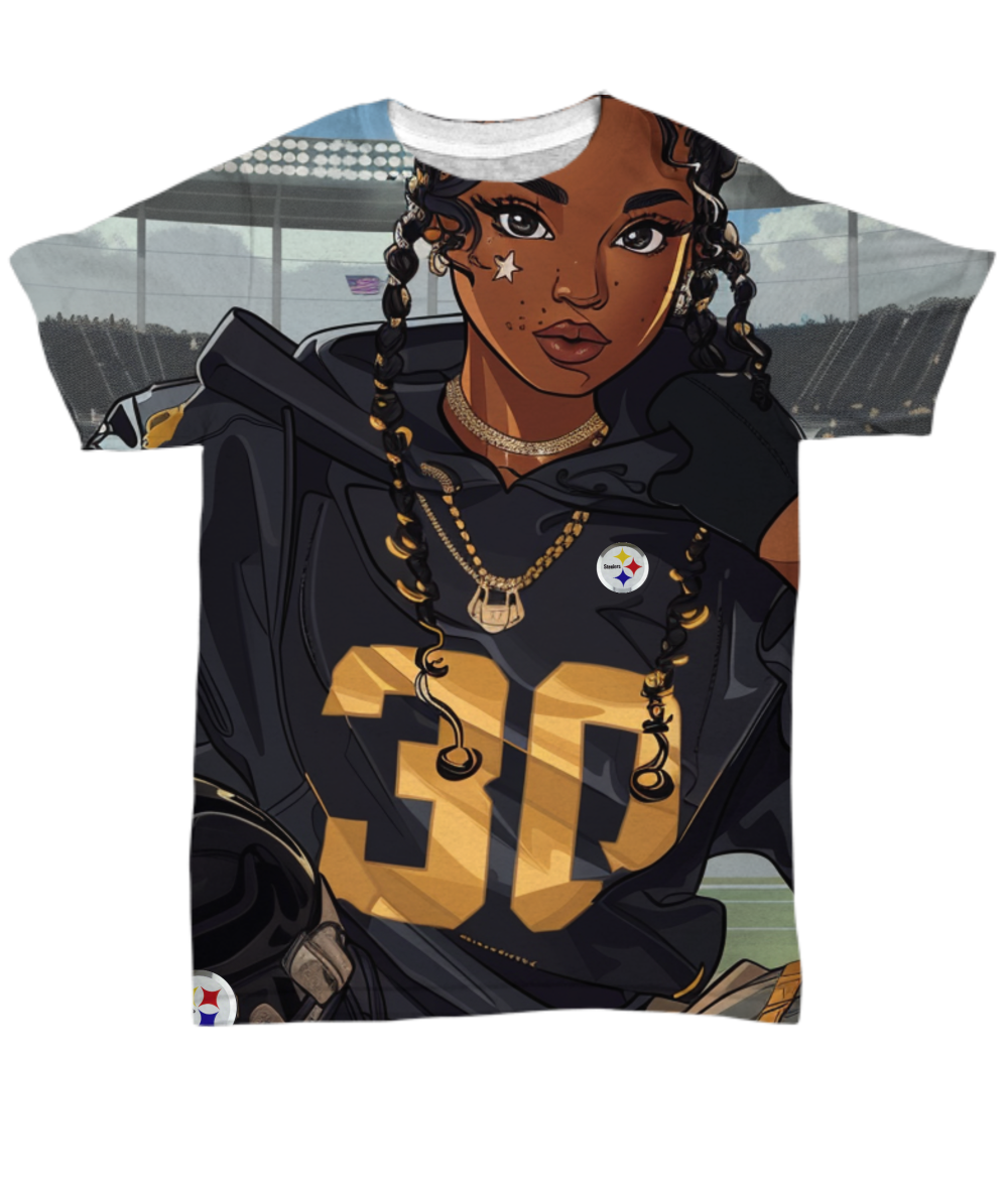 Steeler Girl All Over Print T-Shirt