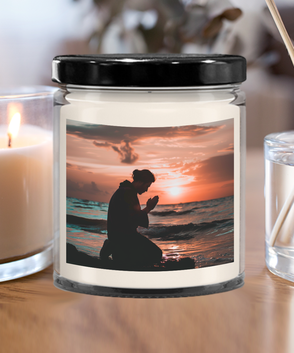 Prayer By Sunset Candle