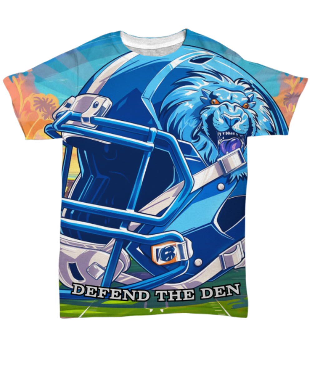 Lion's "Defend the Den" All Over T-Shirt