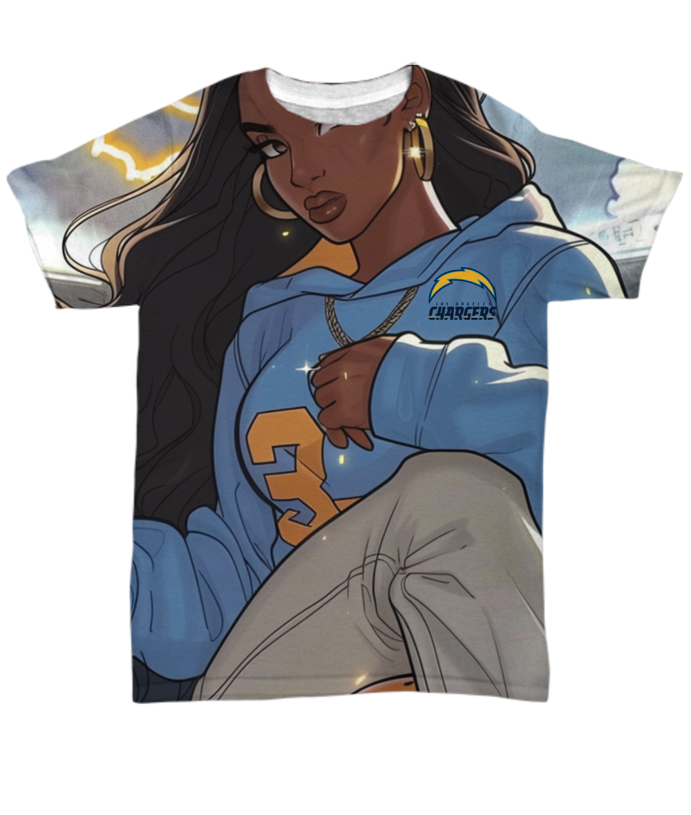 Charger Girl All Over Print T-Shirt