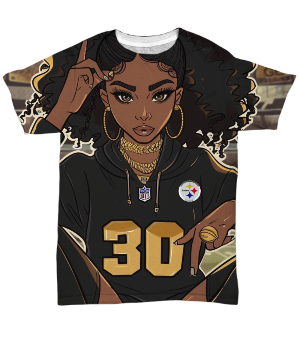 Steeler Girl All Over Print T-Shirt