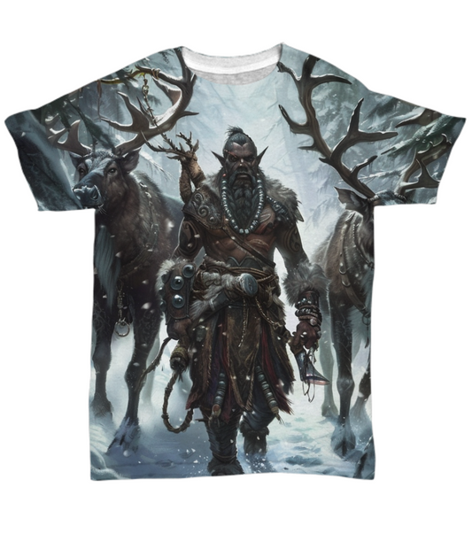 Elks and Warriors: A Noble Charge All Over T-Shirt