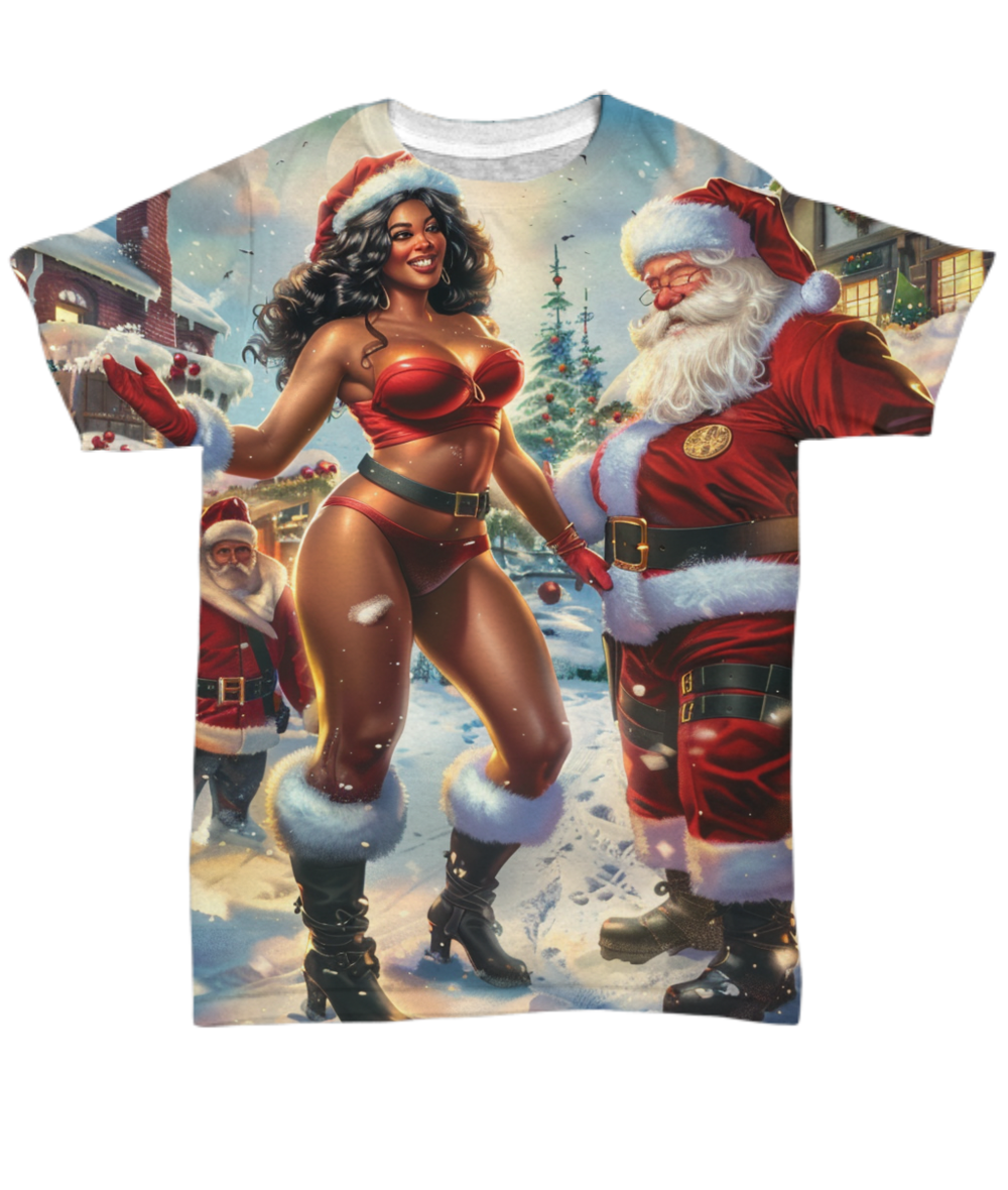 Mr. & Mrs. Claus Naughty Never Felt So Nice All Over T-Shirt