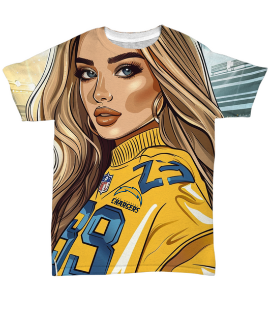 Charger Girl All Over Print T-Shirt