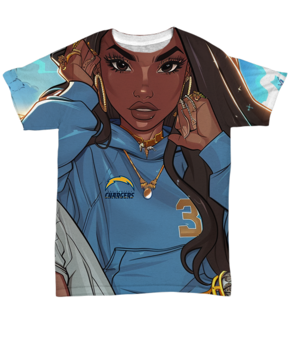 Charger Girl All Over Print T-Shirt