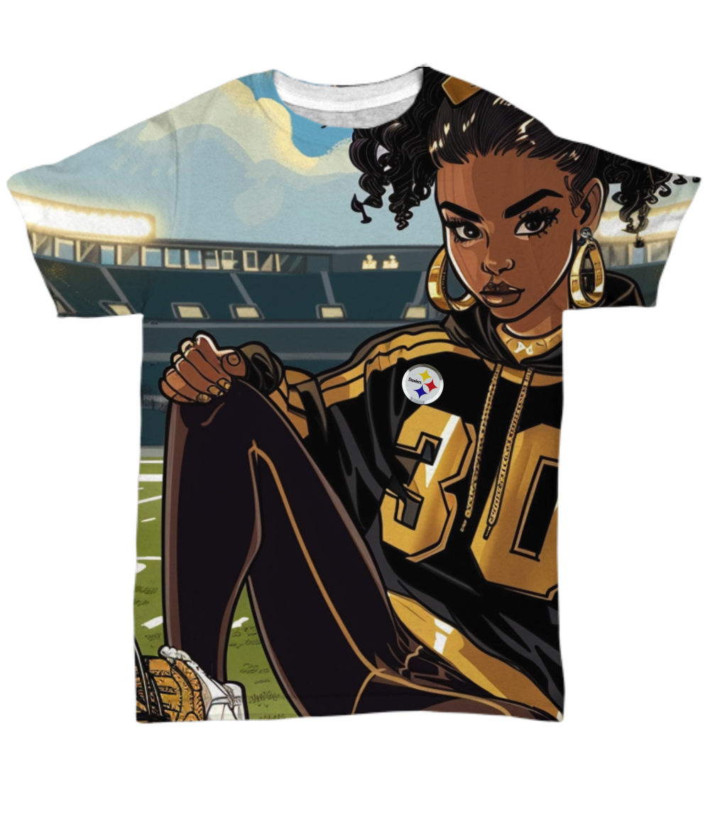 Steeler Girl All Over Print T-Shirt