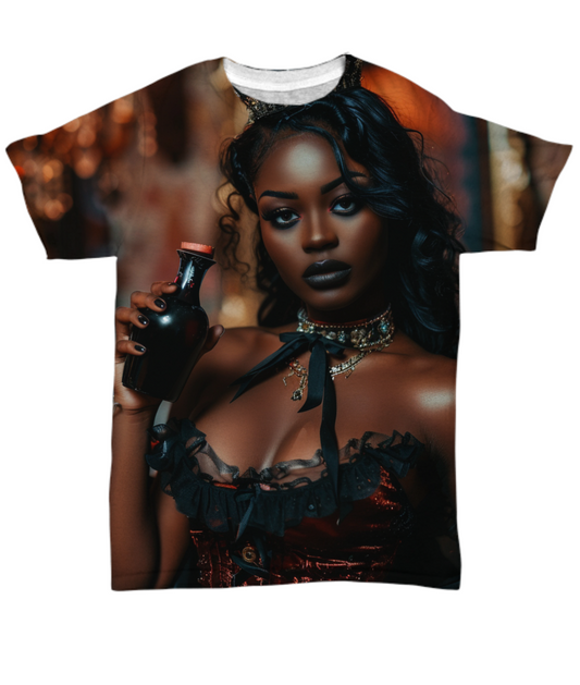 Black Pearl Beauty All Over Print T-Shirt