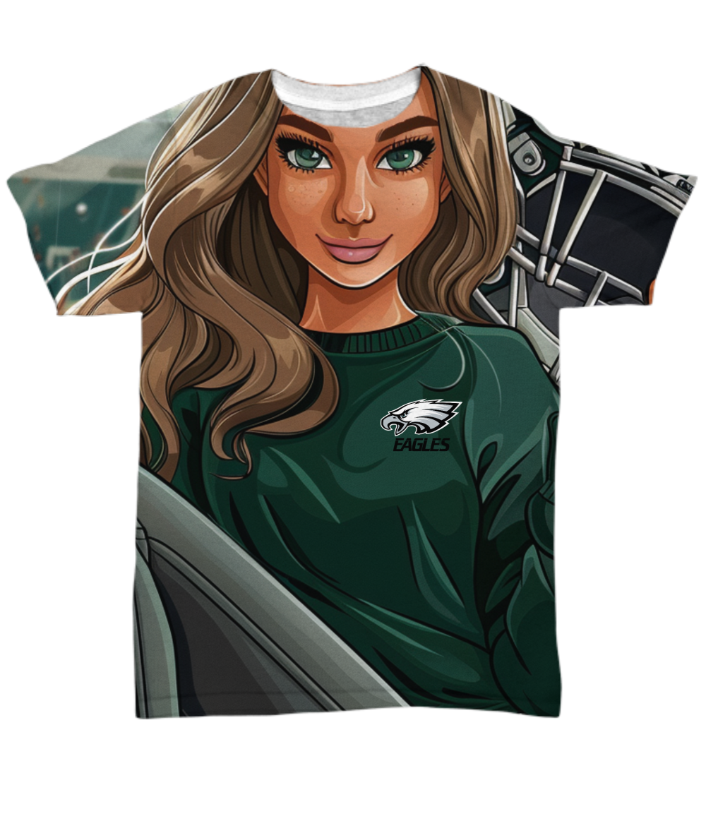 Eagle Girl All Over Print T-Shirt