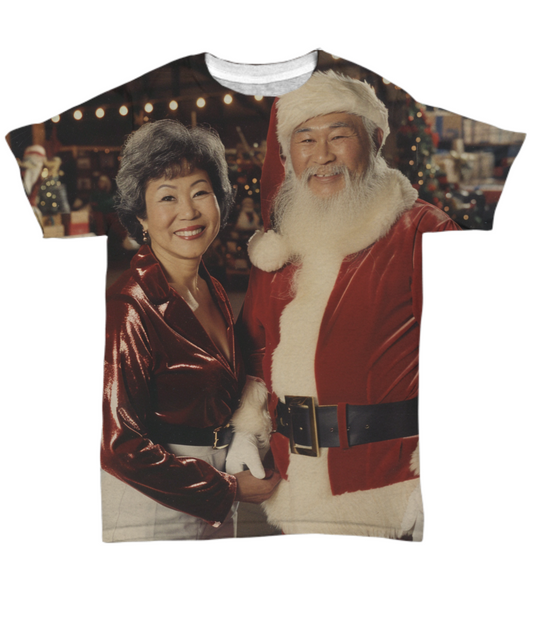 Santa & Mrs. Claus’ Yuletide Moments All Over T-Shirt