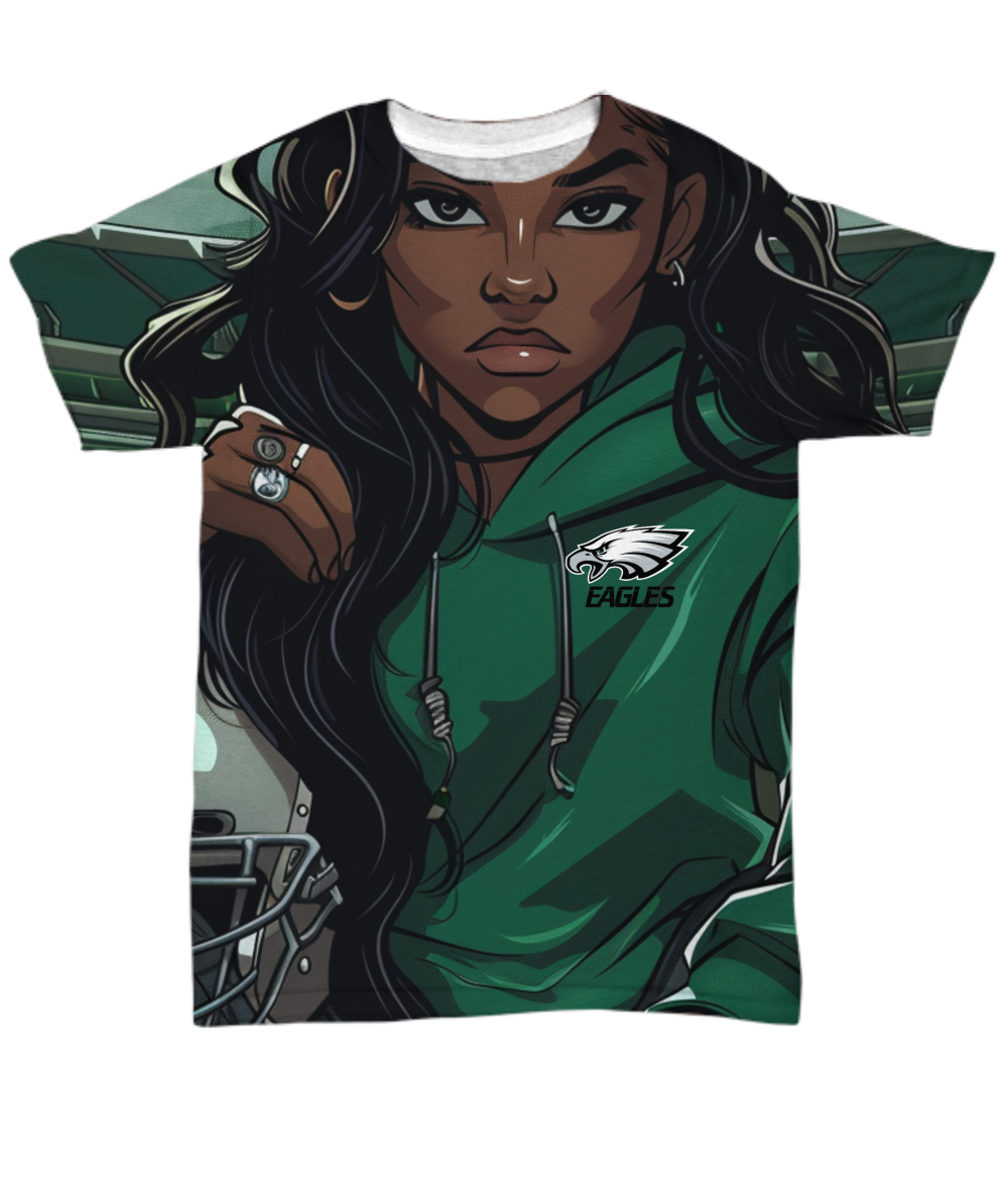 Eagle Girl All Over Print T-Shirt