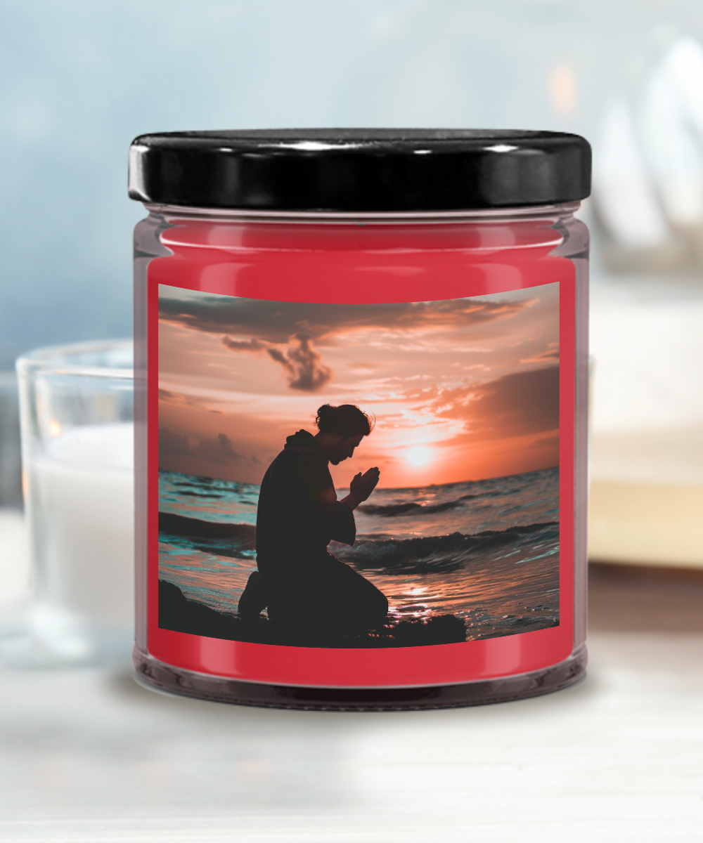 Prayer By Sunset Candle