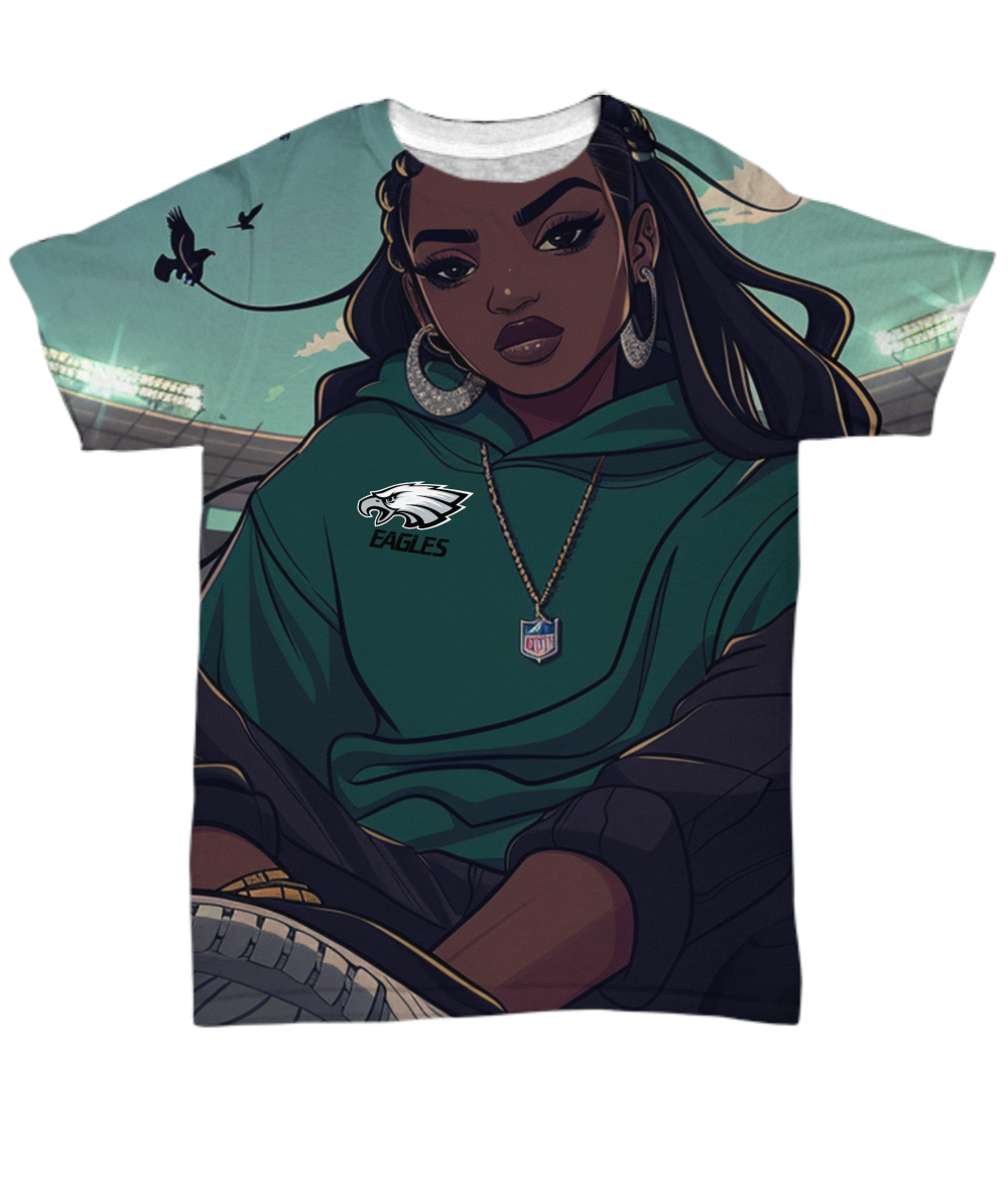 Eagle Girl All Over Print T-Shirt