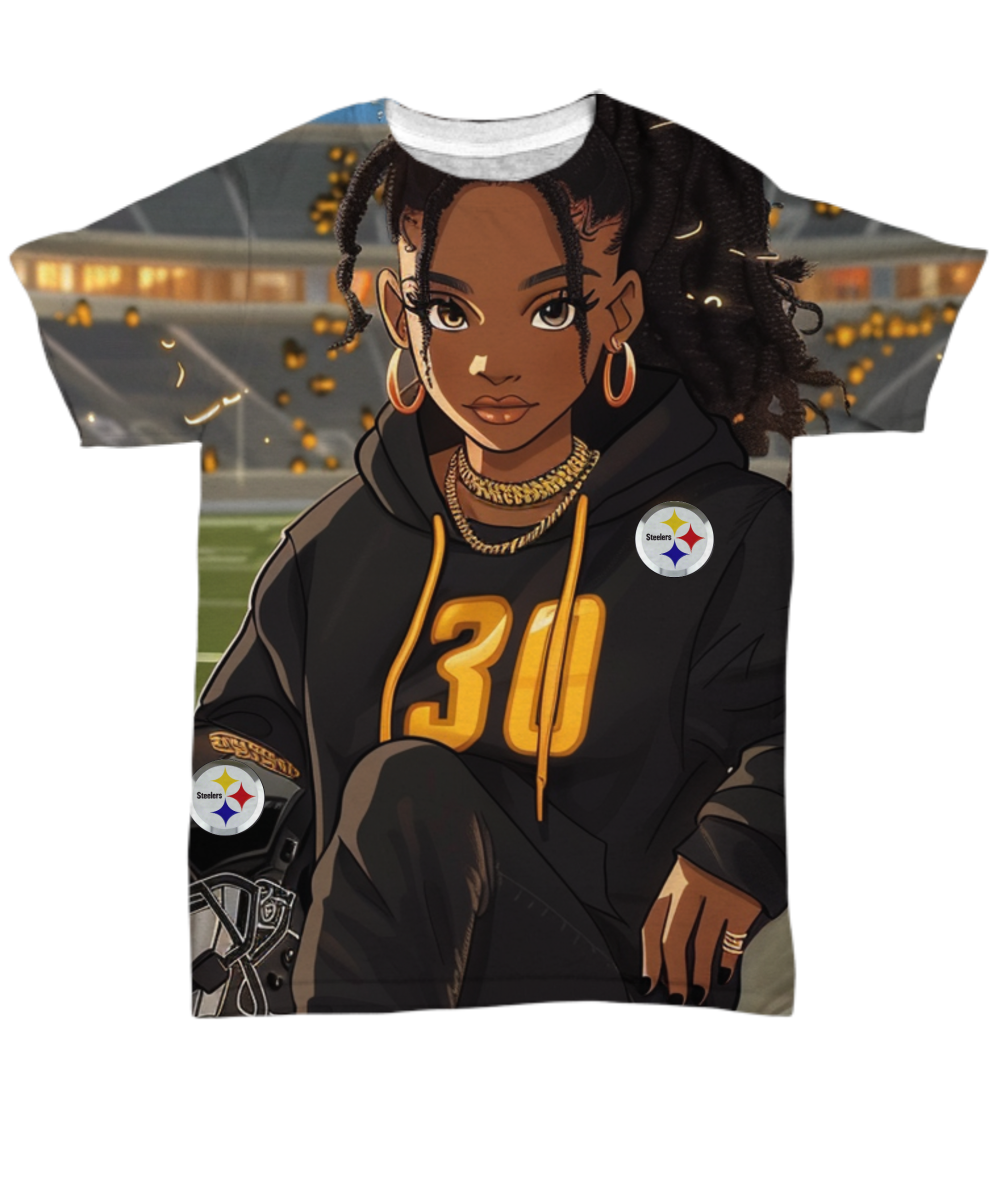 Steeler Girl All Over Print T-Shirt