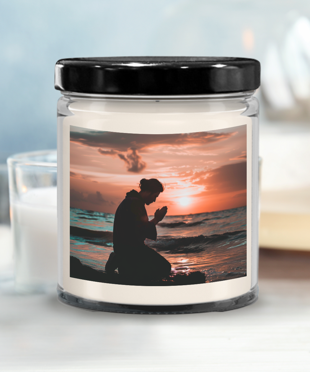 Prayer By Sunset Candle