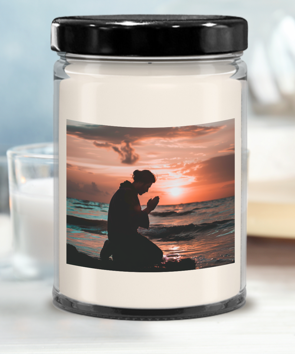 Prayer By Sunset Candle