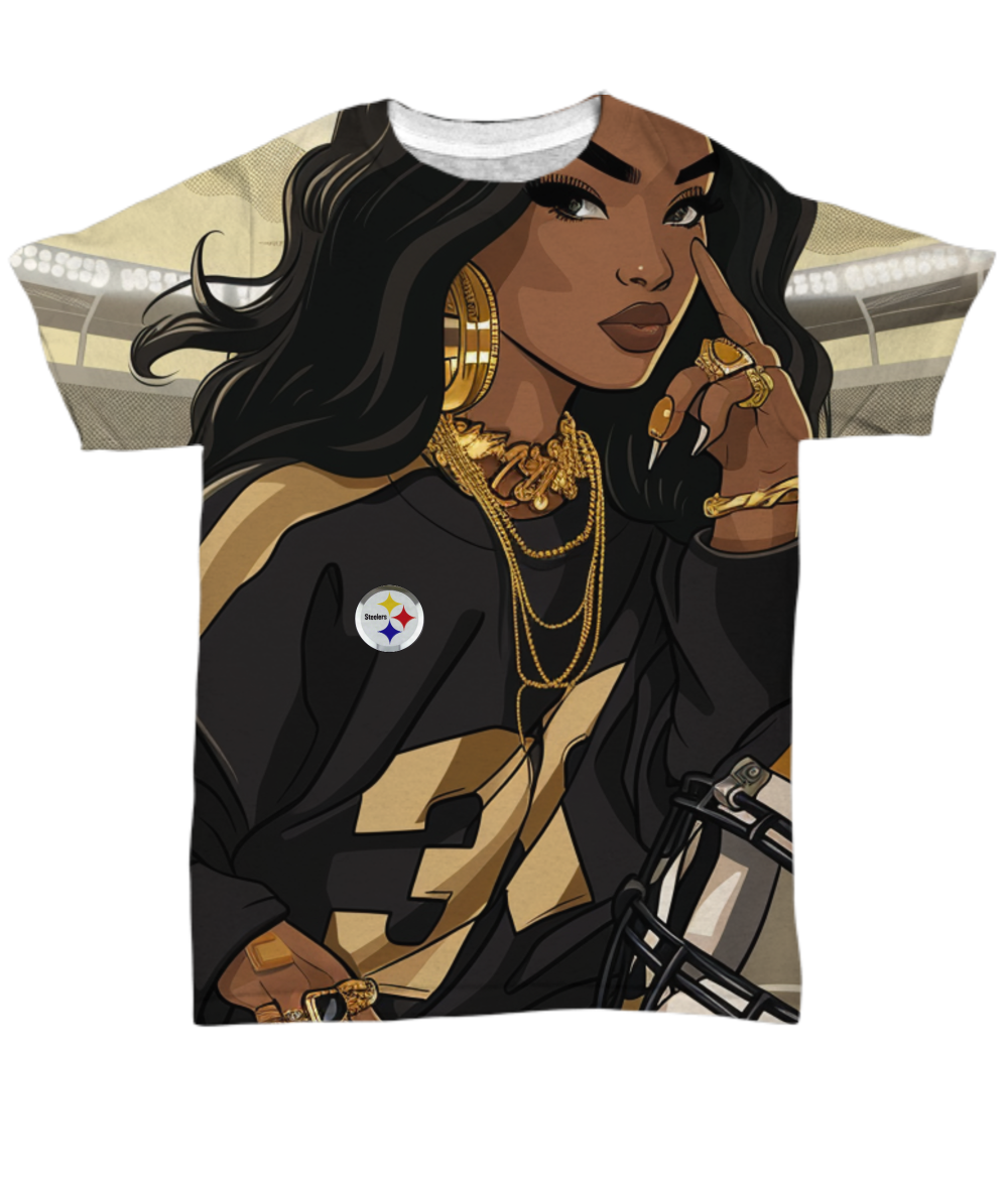 Steeler Girl All Over Print T-Shirt