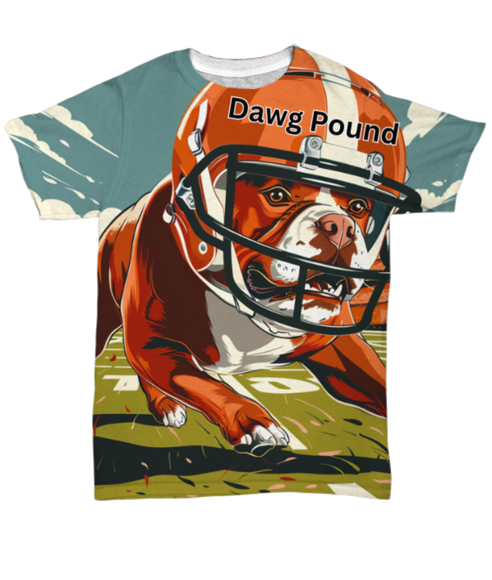 Cleveland Browns Dawg Pound All Over T-Shirt