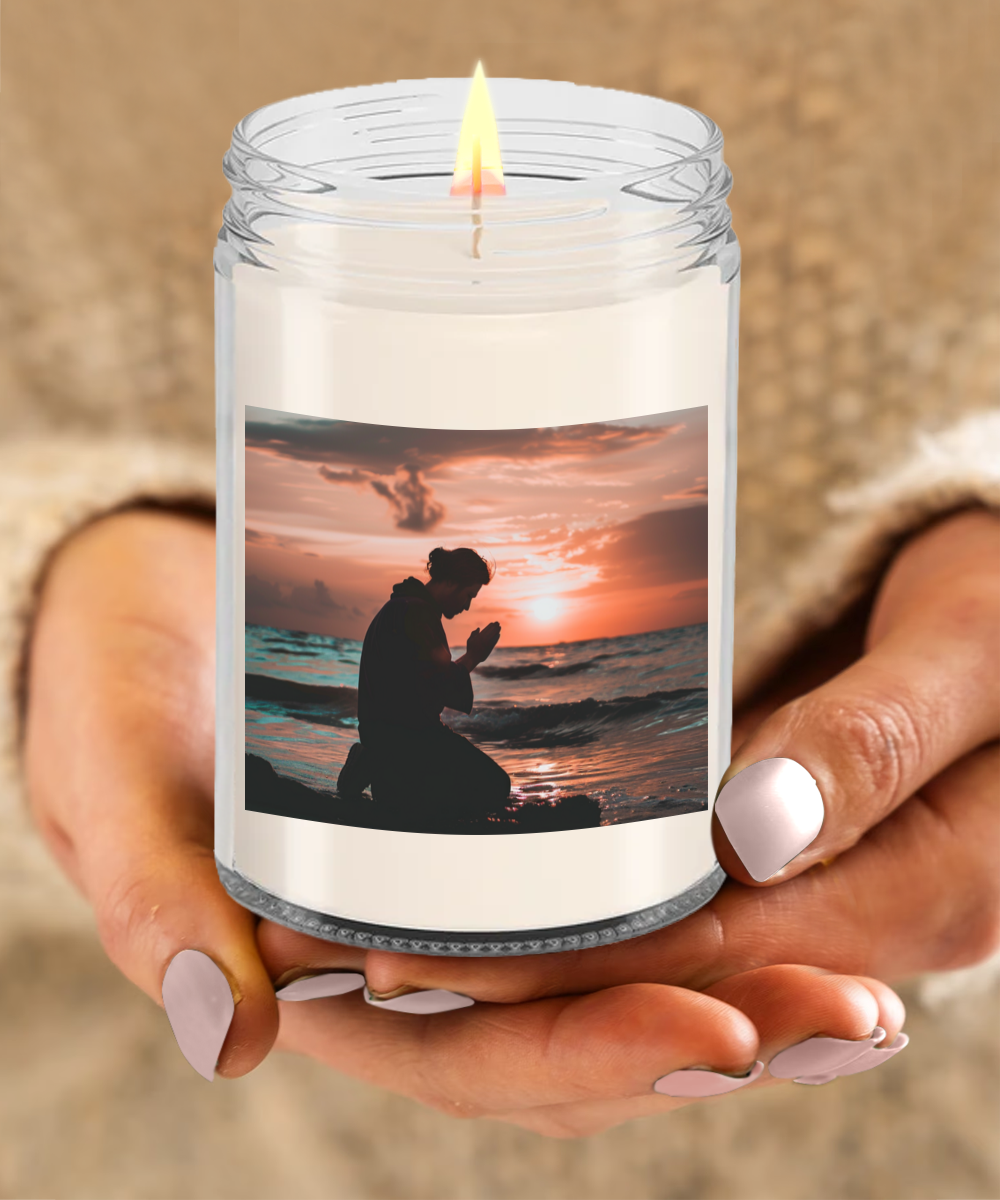 Prayer By Sunset Candle