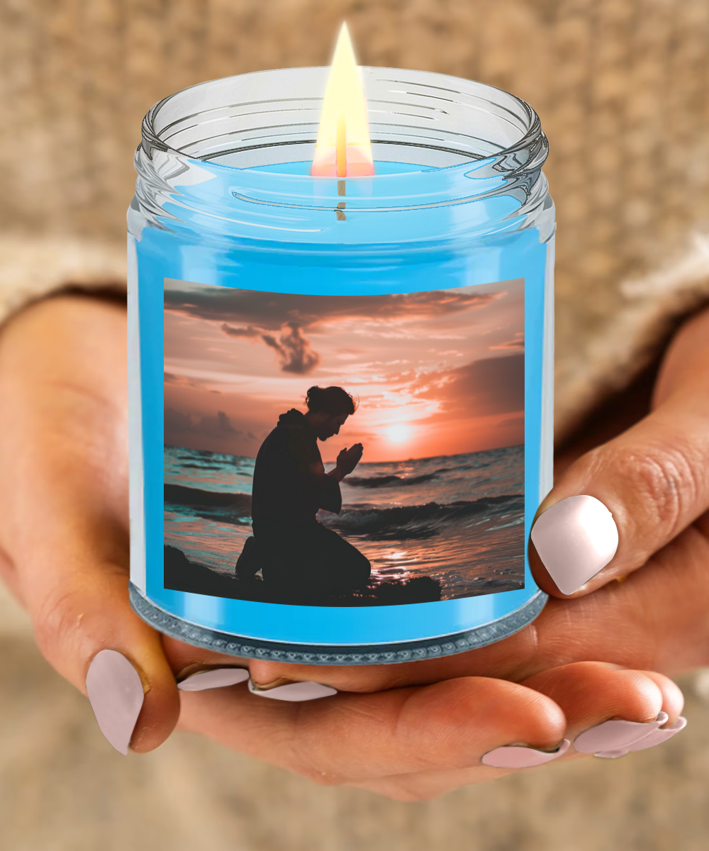 Prayer By Sunset Candle