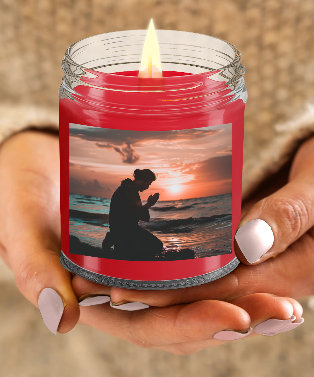 Prayer By Sunset Candle