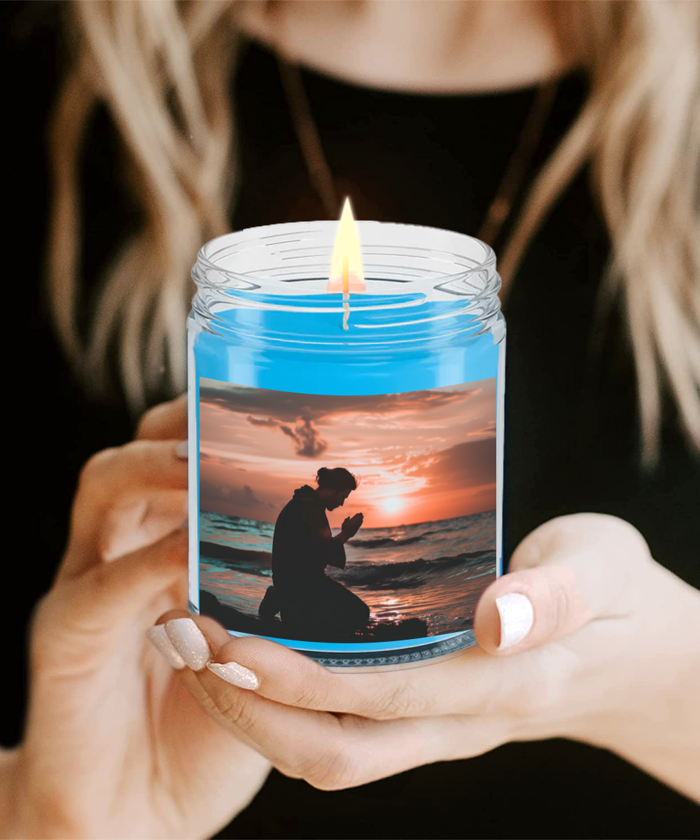 Prayer By Sunset Candle