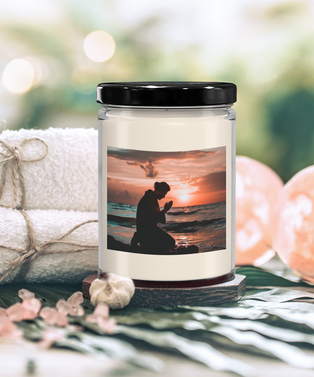 Prayer By Sunset Candle