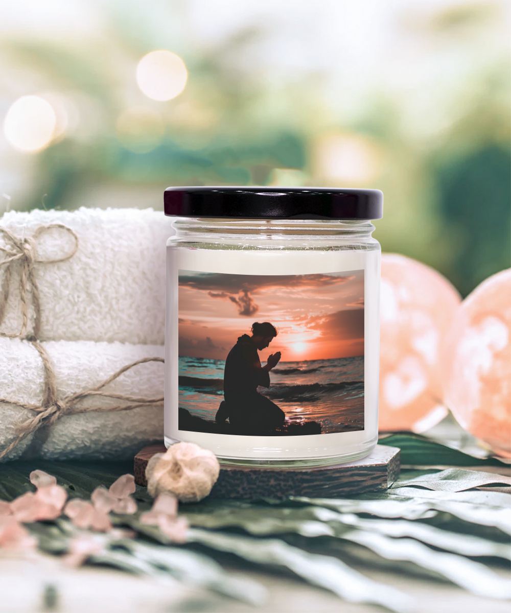 Prayer By Sunset Candle