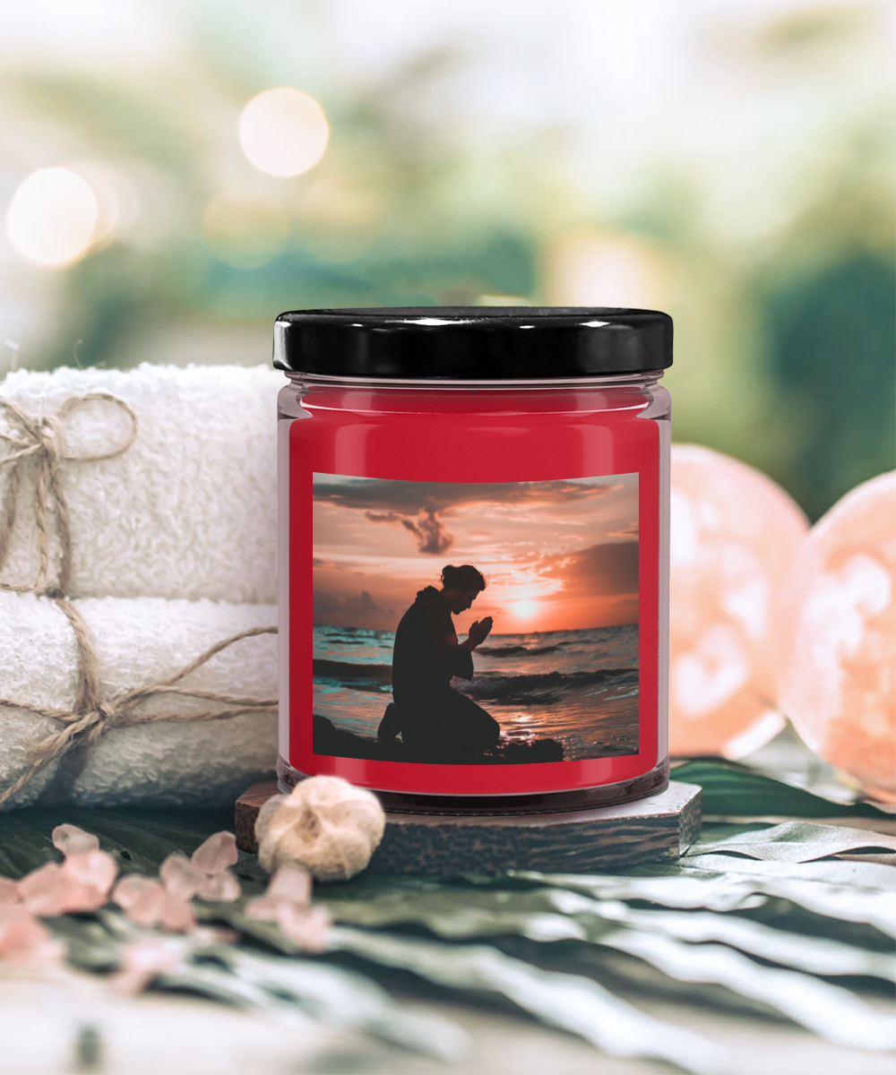 Prayer By Sunset Candle