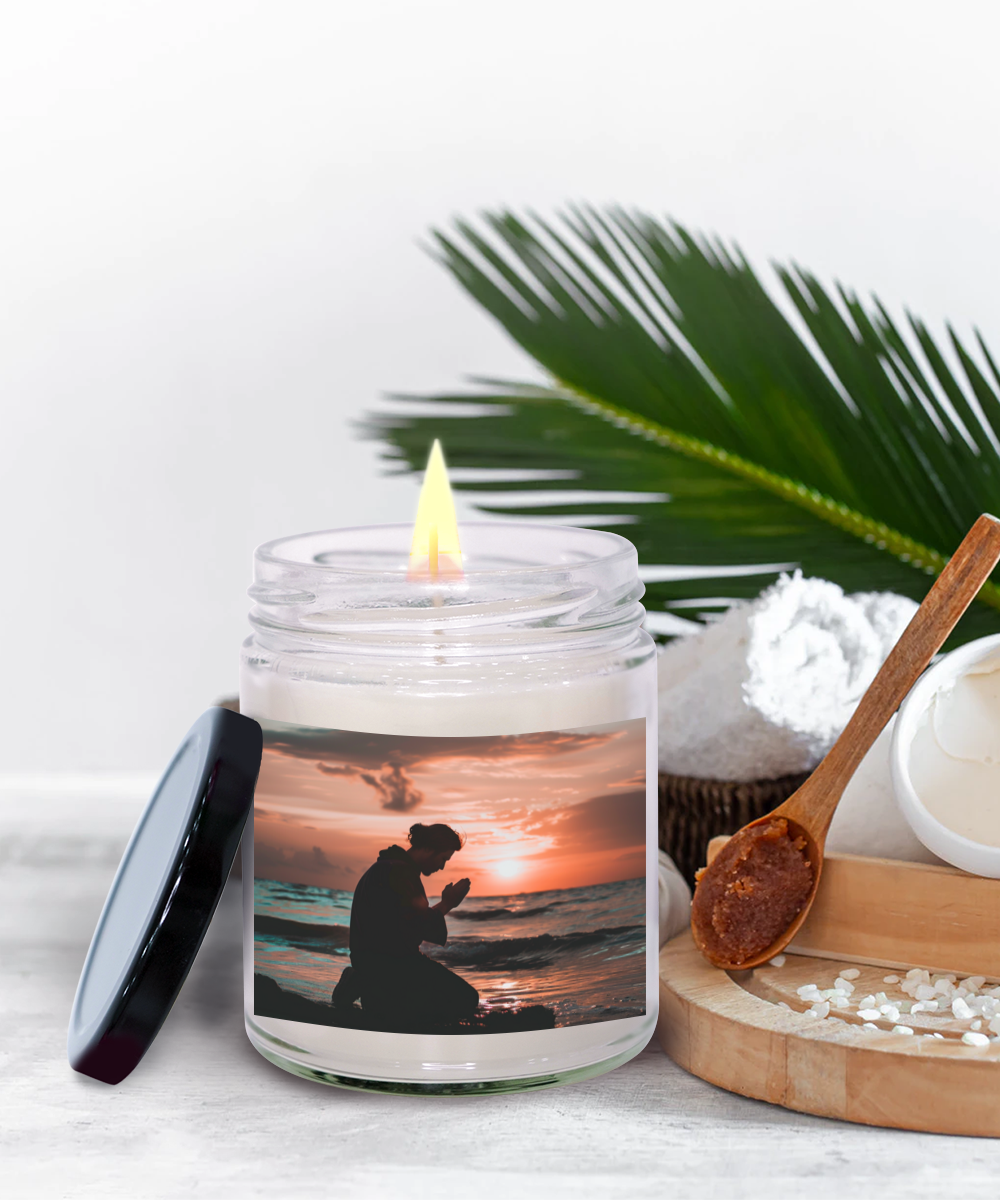 Prayer By Sunset Candle