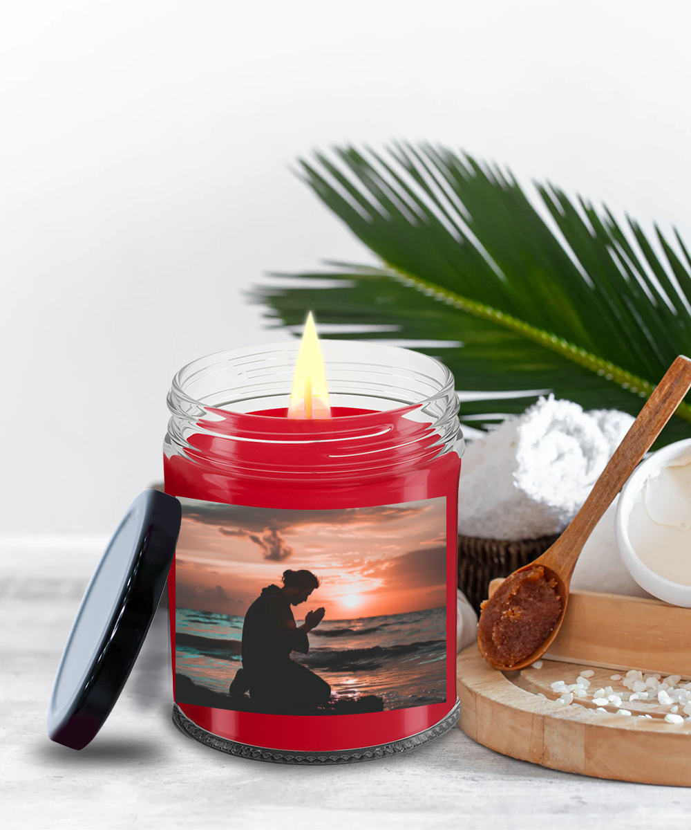 Prayer By Sunset Candle