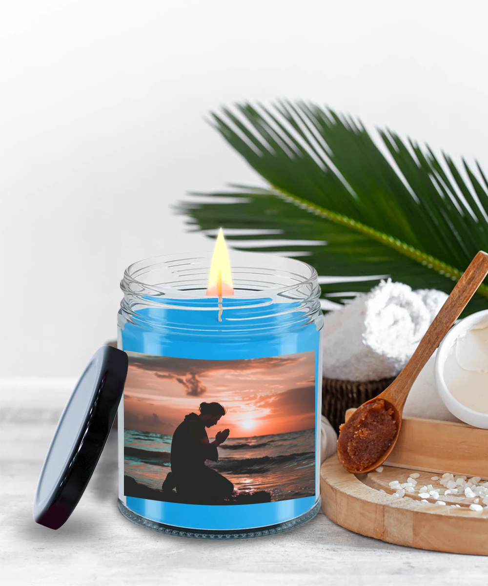 Prayer By Sunset Candle