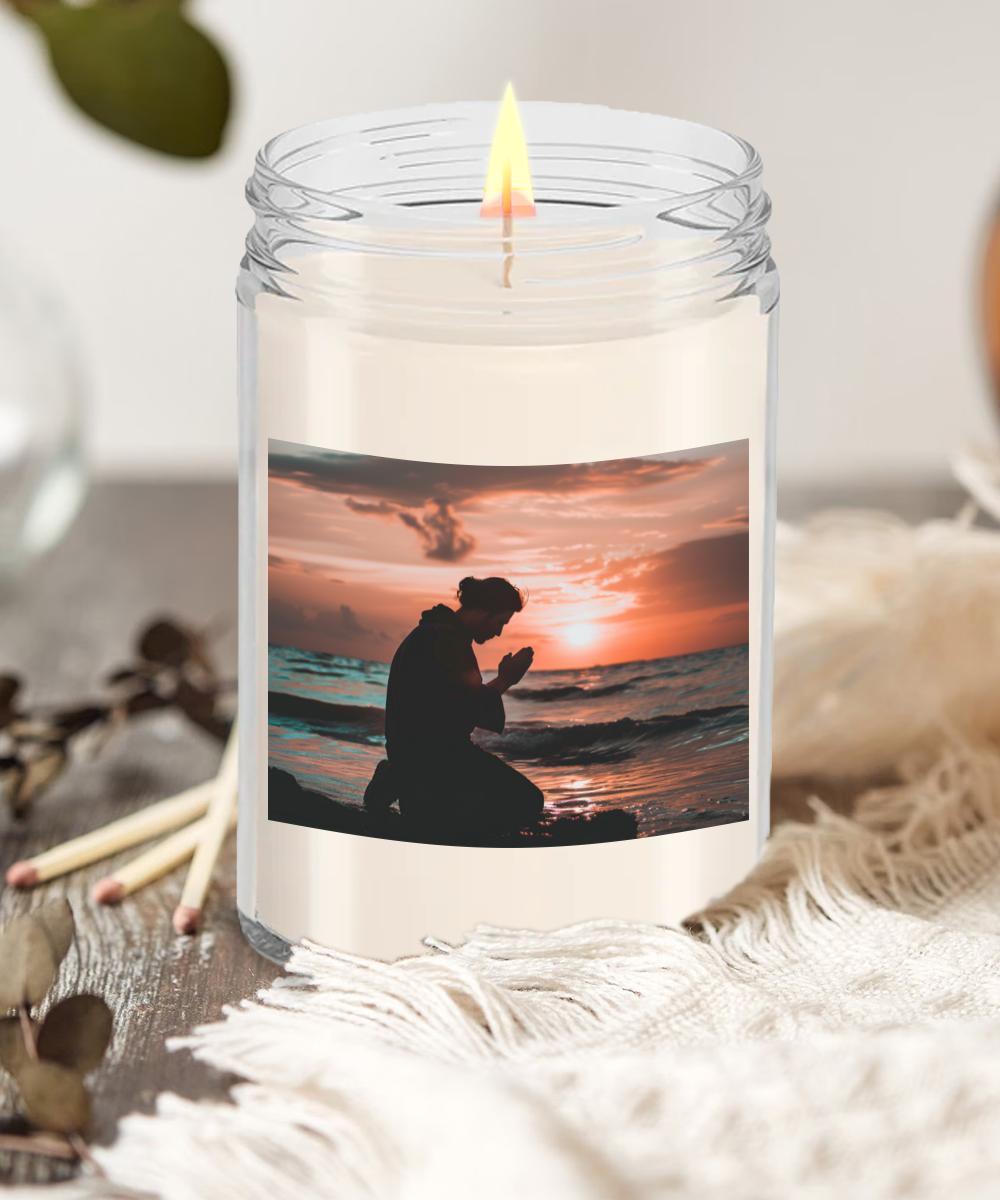 Prayer By Sunset Candle