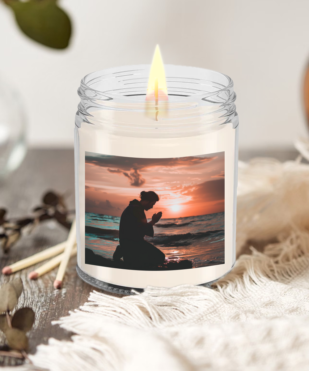 Prayer By Sunset Candle