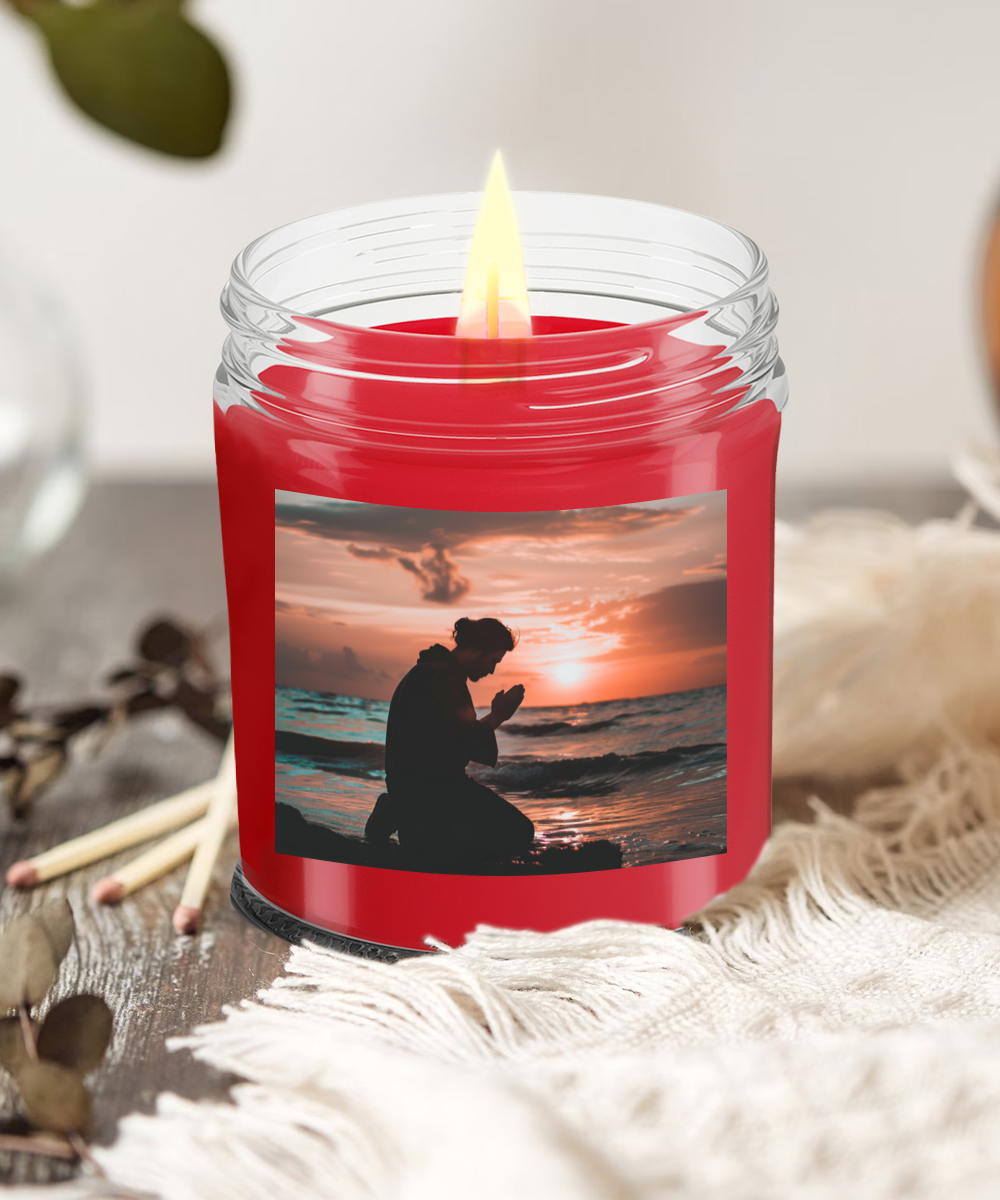 Prayer By Sunset Candle