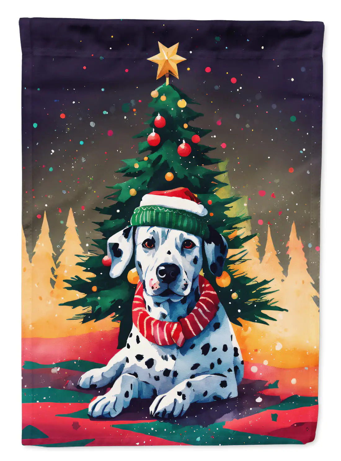 Dalmatian Christmas House Flag 3