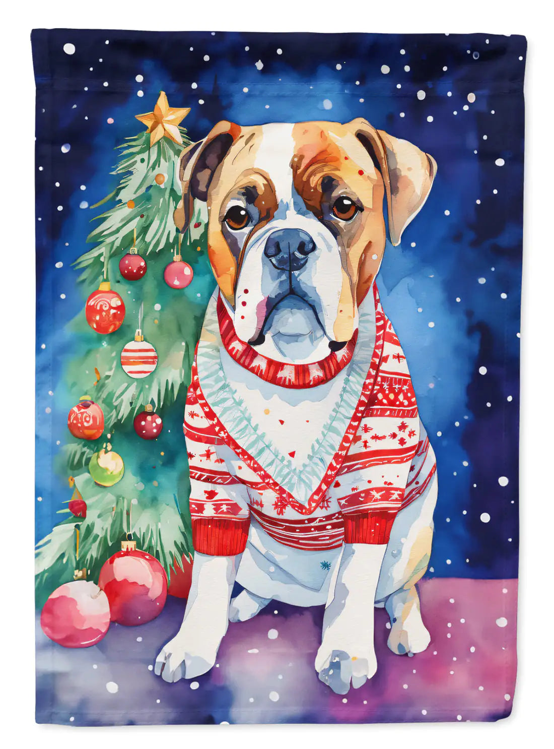 Boxer Christmas Garden Flag 2