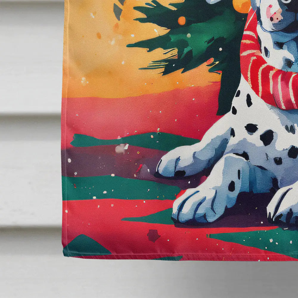 Dalmatian Christmas House Flag 3